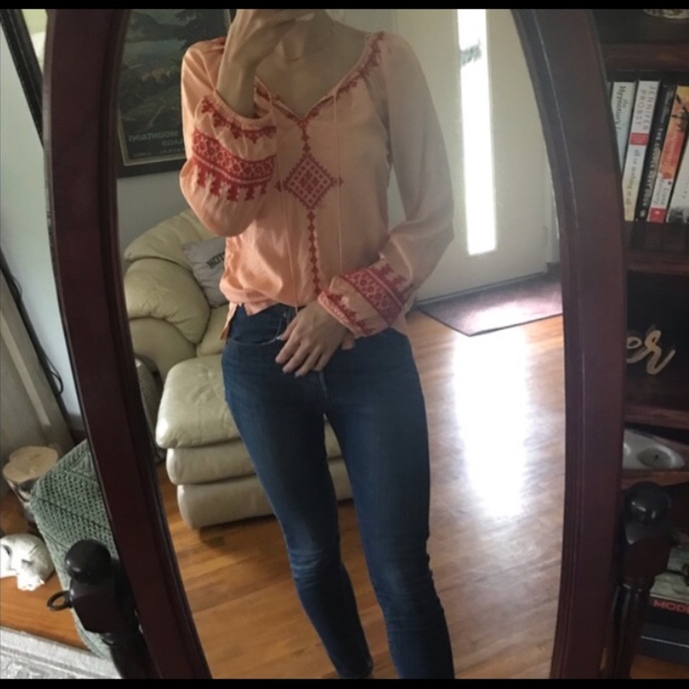 Lucky Brand boho silk top